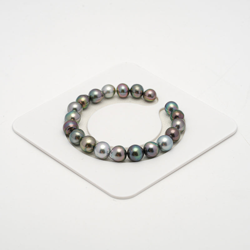 20pcs "High Luster" Multicolor 8-10mm - SB AAA Quality Tahitian Pearl Bracelet BR2145 TH1