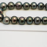 46pcs Multicolor 8-12mm - NR AA/A Quality Tahitian Pearl Necklace NL1556 THMIX3