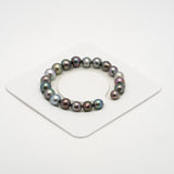 20pcs "High Luster" Multicolor 8-10mm - SB AAA Quality Tahitian Pearl Bracelet BR2145 TH1