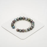 20pcs "High Luster" Multicolor 8-10mm - SB AAA Quality Tahitian Pearl Bracelet BR2145 TH1