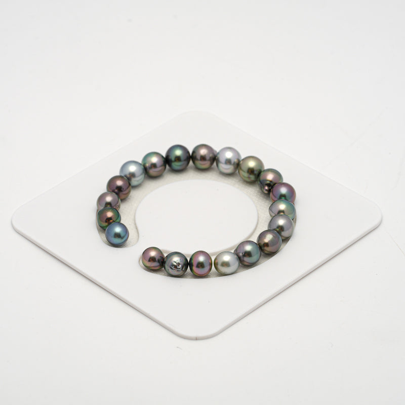 20pcs "High Luster" Multicolor 8-10mm - SB AAA Quality Tahitian Pearl Bracelet BR2145 TH1