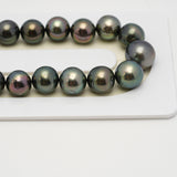 46pcs Multicolor 8-12mm - NR AA/A Quality Tahitian Pearl Necklace NL1556 THMIX3