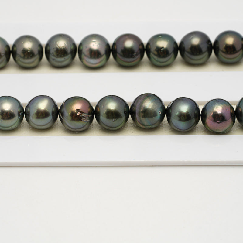 46pcs Multicolor 8-12mm - NR AA/A Quality Tahitian Pearl Necklace NL1556 THMIX3