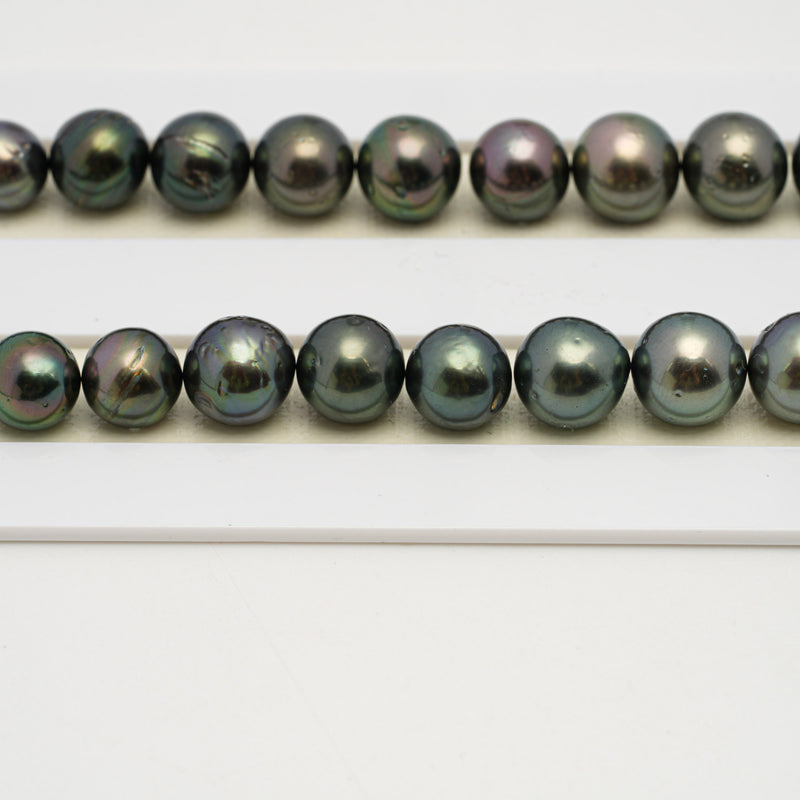 46pcs Multicolor 8-12mm - NR AA/A Quality Tahitian Pearl Necklace NL1556 THMIX3