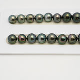 46pcs Multicolor 8-12mm - NR AA/A Quality Tahitian Pearl Necklace NL1556 THMIX3