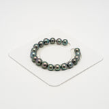 19pcs "High Luster" Green Cherry 8-9mm - SB AAA Quality Tahitian Pearl Bracelet BR2154 OR9