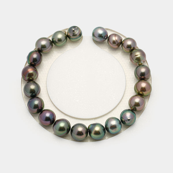 20pcs Multicolor 8-9mm - SB AAA Quality Tahitian Pearl Bracelet BR2155 OR9