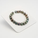 20pcs Multicolor 8-9mm - SB AAA Quality Tahitian Pearl Bracelet BR2155 OR9