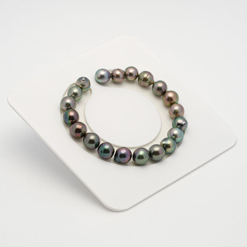 20pcs Multicolor 8-9mm - SB AAA Quality Tahitian Pearl Bracelet BR2155 OR9