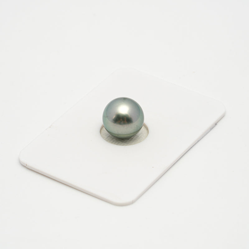 1pcs "High Luster" Light Green 10.5mm - SB AAA Quality Tahitian Pearl Single LP1793 TH1