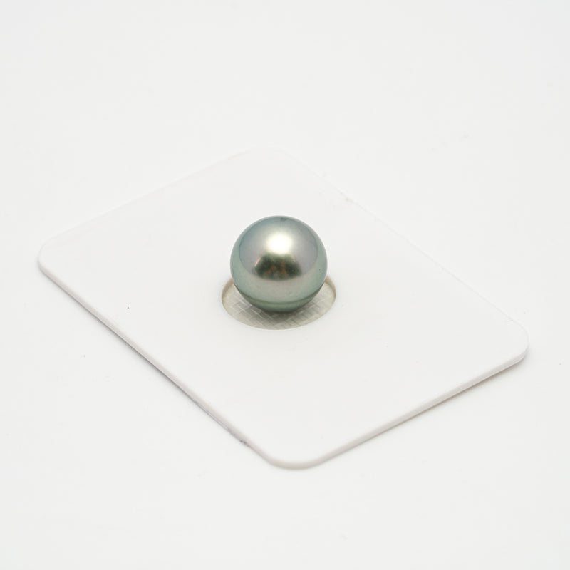 1pcs "High Luster" Light Green 10.5mm - SB AAA Quality Tahitian Pearl Single LP1793 TH1