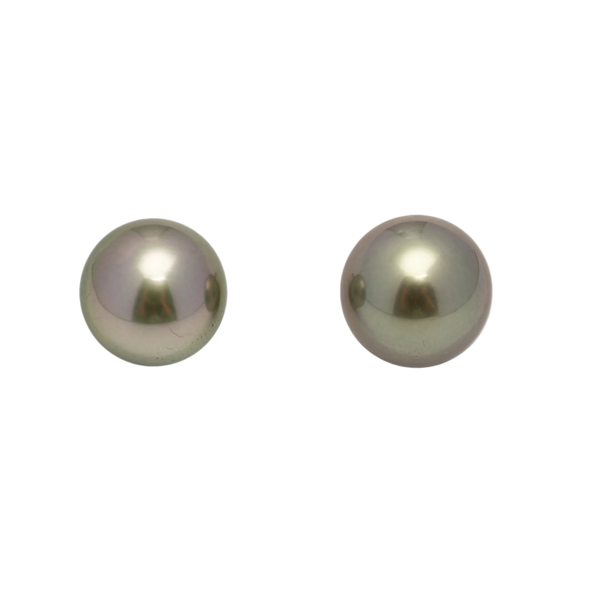 2pcs Olive Green 11.8-11.9mm - SR AAA Quality Tahitian Pearl Pair ER1624