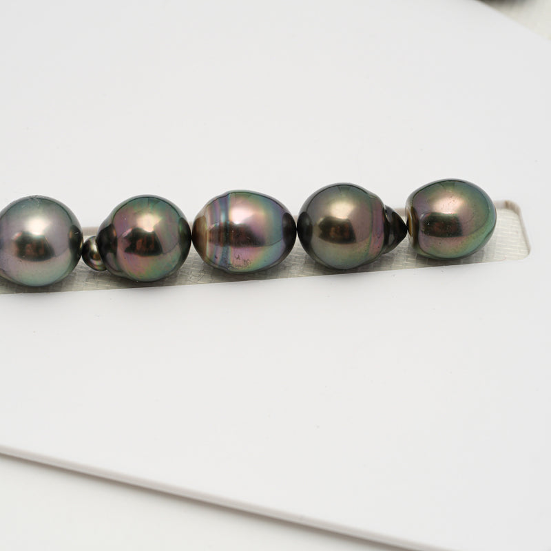 29pcs Green Cherry 11-13mm - SB AAA/AA Quality Tahitian Pearl Necklace NL1555 THMIX3