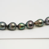 29pcs Green Cherry 11-13mm - SB AAA/AA Quality Tahitian Pearl Necklace NL1555 THMIX3