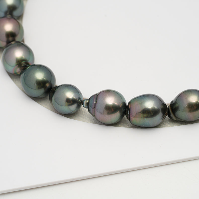 29pcs Green Cherry 11-13mm - SB AAA/AA Quality Tahitian Pearl Necklace NL1555 THMIX3