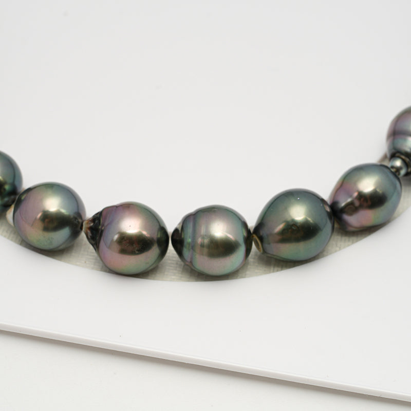 29pcs Green Cherry 11-13mm - SB AAA/AA Quality Tahitian Pearl Necklace NL1555 THMIX3