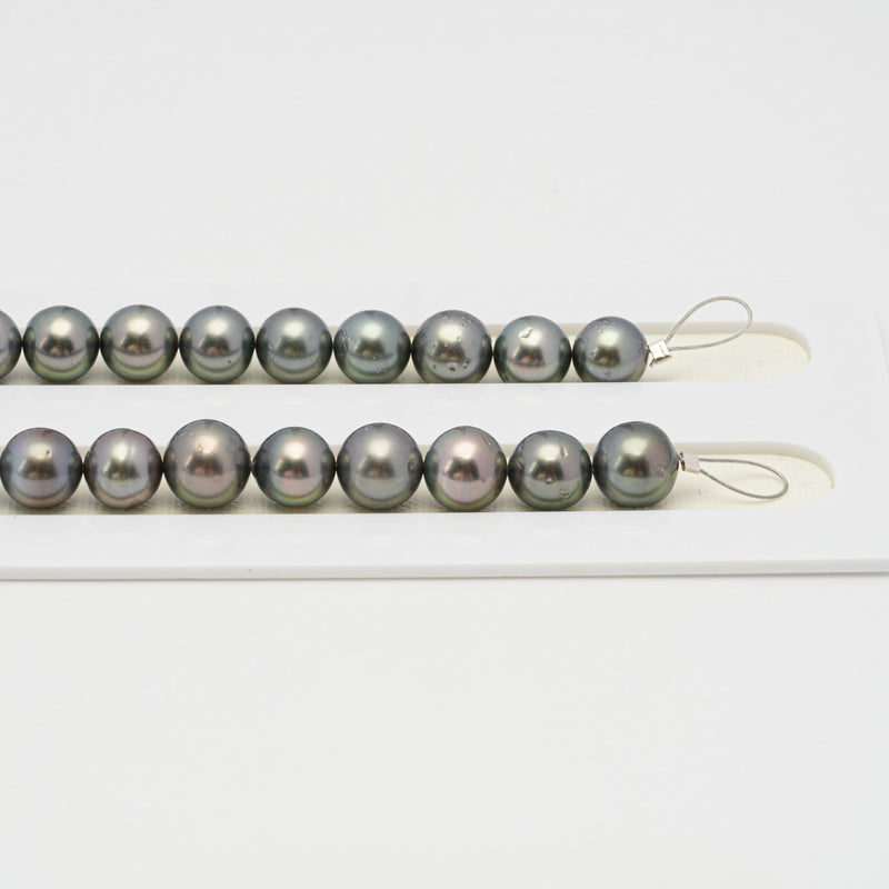 43pcs Multicolor 9-10mm - SR/NR AA/AAA Quality Tahitian Pearl Necklace NL1470 CMCS1