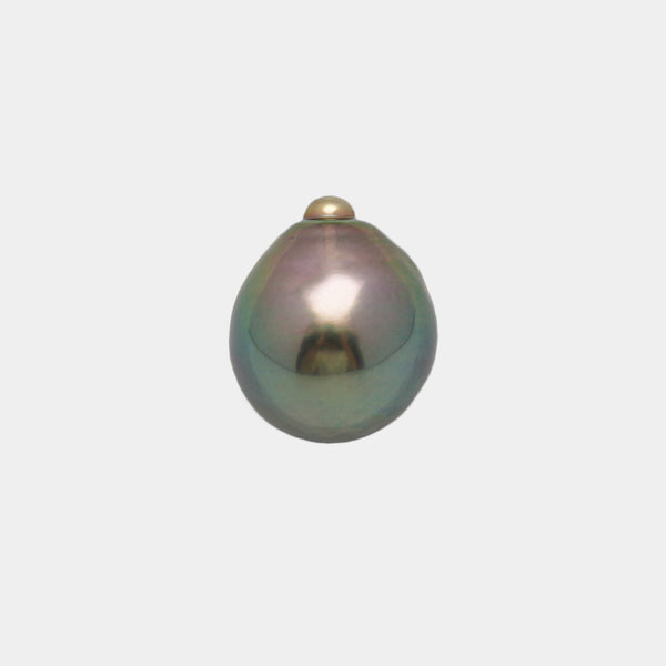 1pcs Green Cherry 10.5mm - SBQ AAA/AA Quality Tahitian Pearl Single LP1980 THMIX3