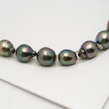 29pcs Green Cherry 11-13mm - SB AAA/AA Quality Tahitian Pearl Necklace NL1555 THMIX3