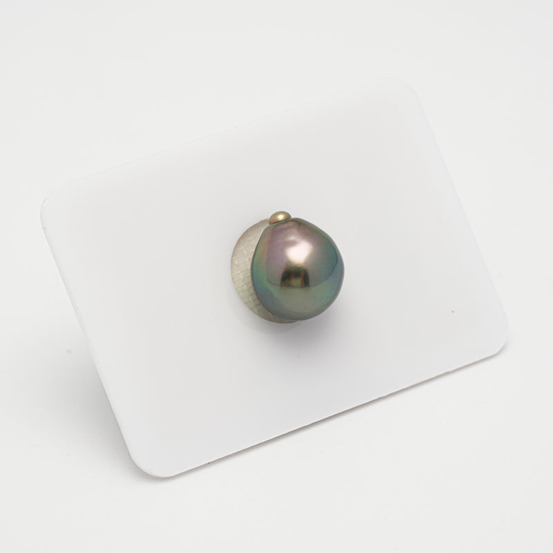 1pcs Green Cherry 10.5mm - SBQ AAA/AA Quality Tahitian Pearl Single LP1980 THMIX3