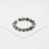 15pcs Multicolor 9mm - SB AAA/AA Quality Tahitian Pearl Bracelet BR2046 OR7