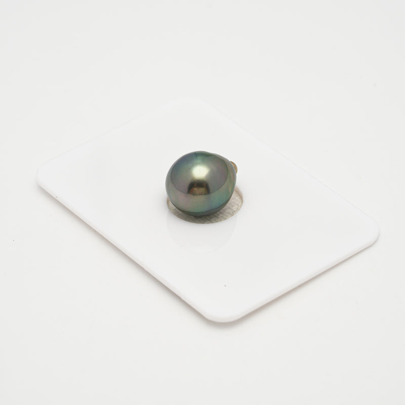 1pcs Green Cherry 10.5mm - SBQ AAA/AA Quality Tahitian Pearl Single LP1980 THMIX3