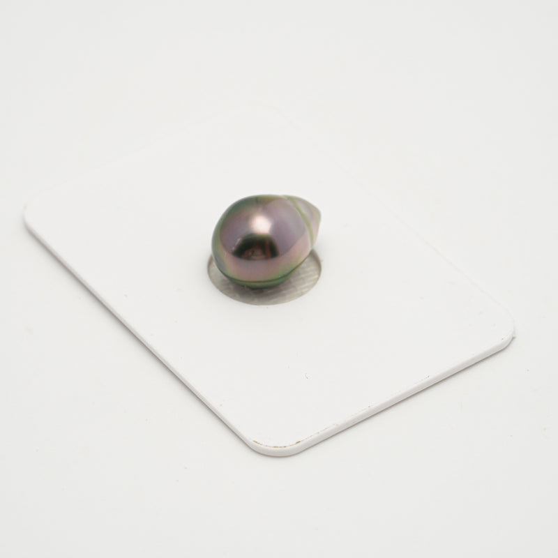 1pcs "High Luster" Green Cherry 10.1mm - SB AAA/AA Quality Tahitian Pearl Single LP2014 OR7