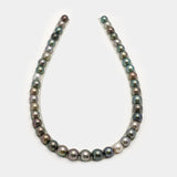 43pcs "High Luster" Multicolor 8-12mm - RSR AA/AAA Quality Tahitian Pearl Necklace NL1557 THMIX2