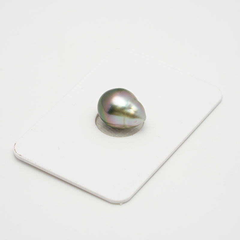 1pcs "High Luster" Green Cherry 10.1mm - SB AAA/AA Quality Tahitian Pearl Single LP2014 OR7