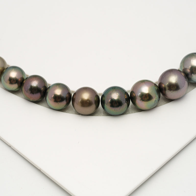 43pcs "High Luster" Multicolor 8-12mm - RSR AA/AAA Quality Tahitian Pearl Necklace NL1557 THMIX2