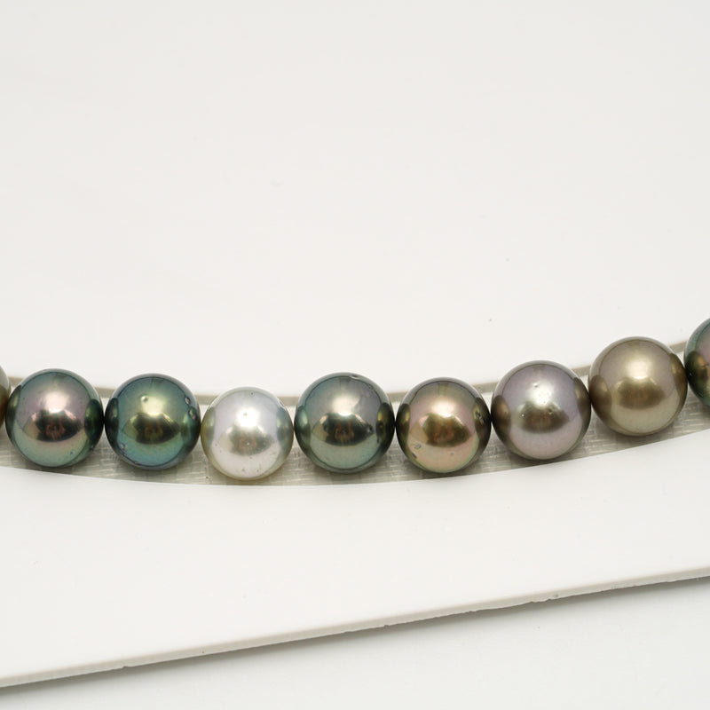 43pcs "High Luster" Multicolor 8-12mm - RSR AA/AAA Quality Tahitian Pearl Necklace NL1557 THMIX2