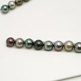 43pcs "High Luster" Multicolor 8-12mm - RSR AA/AAA Quality Tahitian Pearl Necklace NL1557 THMIX2