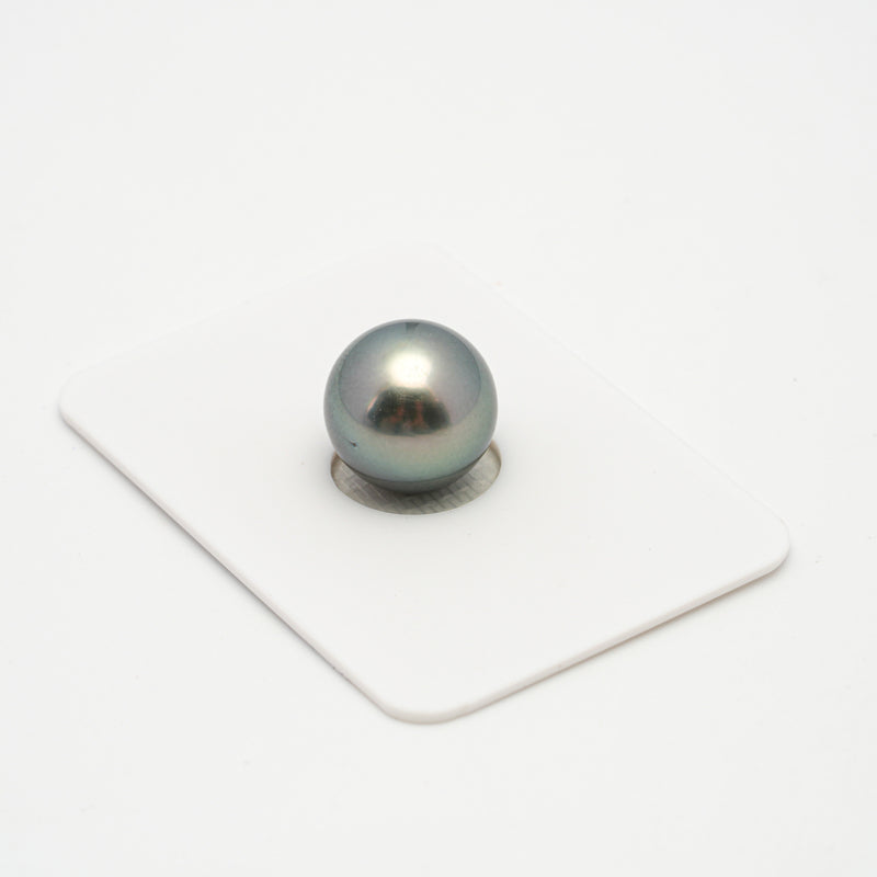 1pcs "High Luster" Light Blue 12.5mm - RSR AA/AAA Quality Tahitian Pearl Single LP1798 TH1