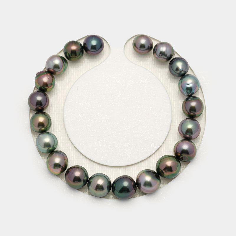 20pcs Multicolor 8-9mm - CL/SB AAA Quality Tahitian Pearl Bracelet BR2159 OR9