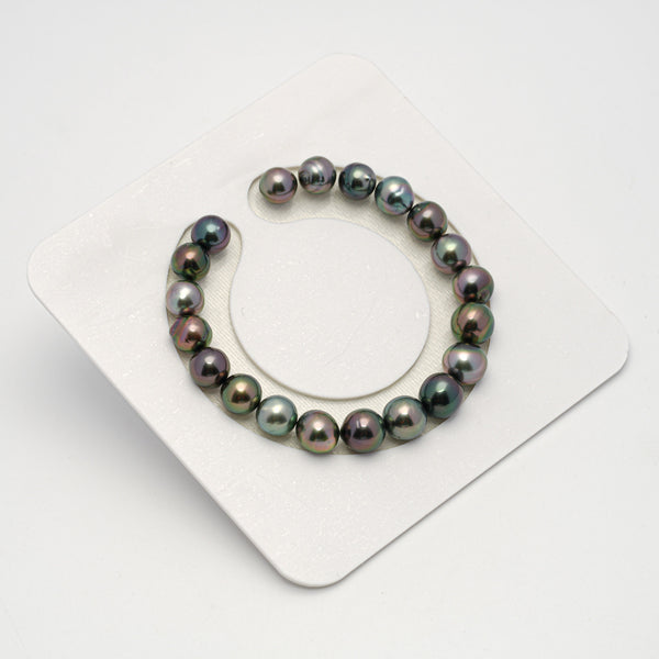 20pcs Multicolor 8-9mm - CL/SB AAA Quality Tahitian Pearl Bracelet BR2159 OR9