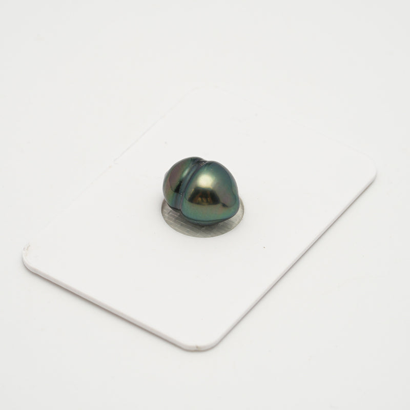 1pcs "High Luster" Peacock 9.7mm - CL AAA Quality Tahitian Pearl Single LP2020 OR7