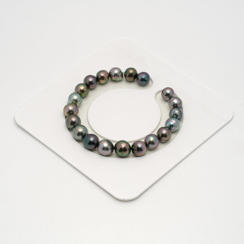 20pcs Multicolor 8-9mm - CL/SB AAA Quality Tahitian Pearl Bracelet BR2159 OR9