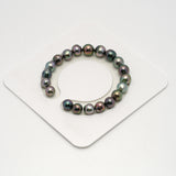 20pcs Multicolor 8-9mm - CL/SB AAA Quality Tahitian Pearl Bracelet BR2159 OR9