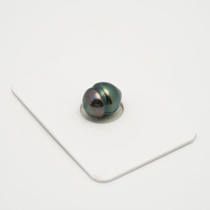 1pcs "High Luster" Peacock 9.7mm - CL AAA Quality Tahitian Pearl Single LP2020 OR7