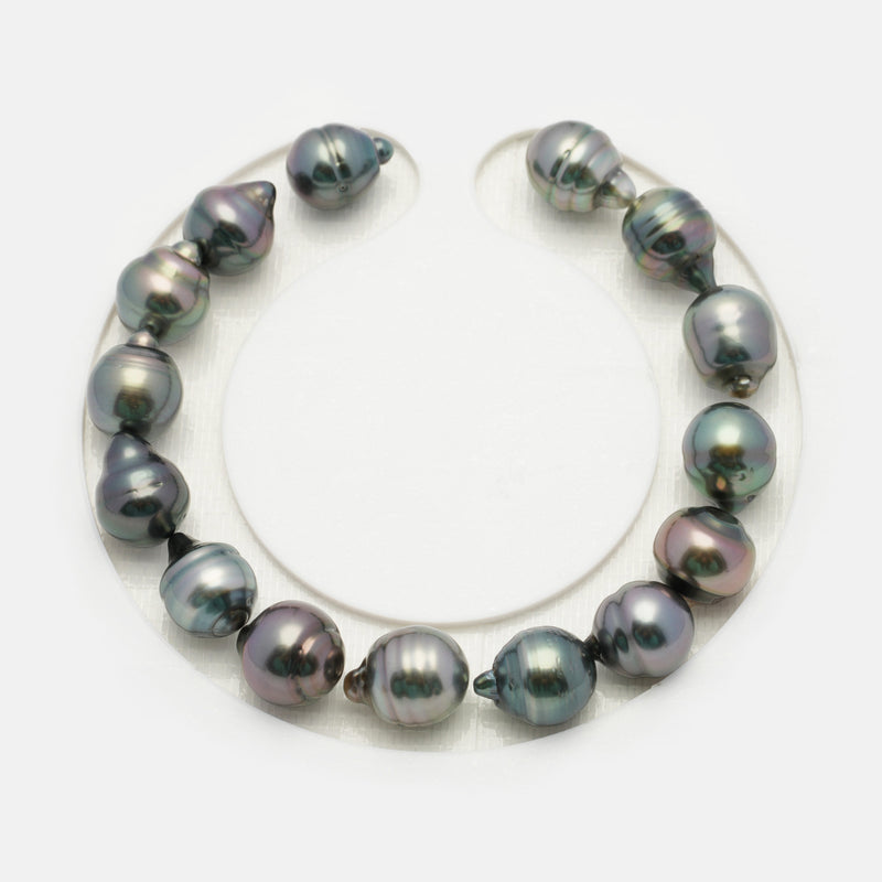 15pcs Mix 8-10mm - CL AAA/AA Quality Tahitian Pearl Bracelet BR2050 OR7