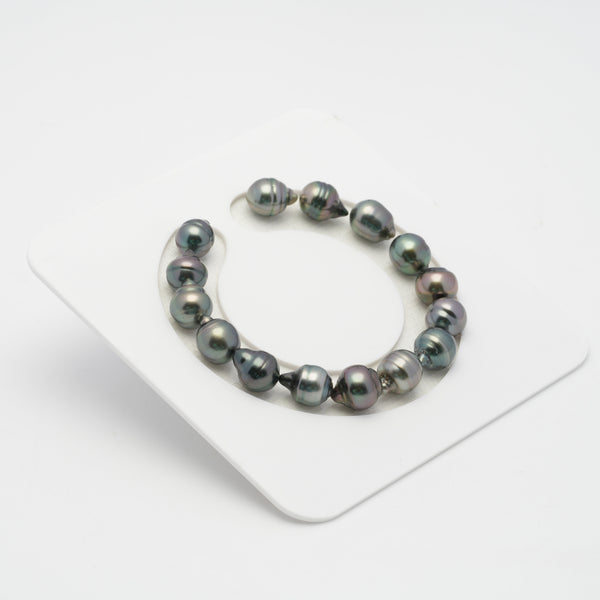 15pcs Mix 8-10mm - CL AAA/AA Quality Tahitian Pearl Bracelet BR2050 OR7