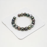 18pcs Multicolor 9-11mm - SB AAA/AA Quality Tahitian Pearl Bracelet BR2160 OR9