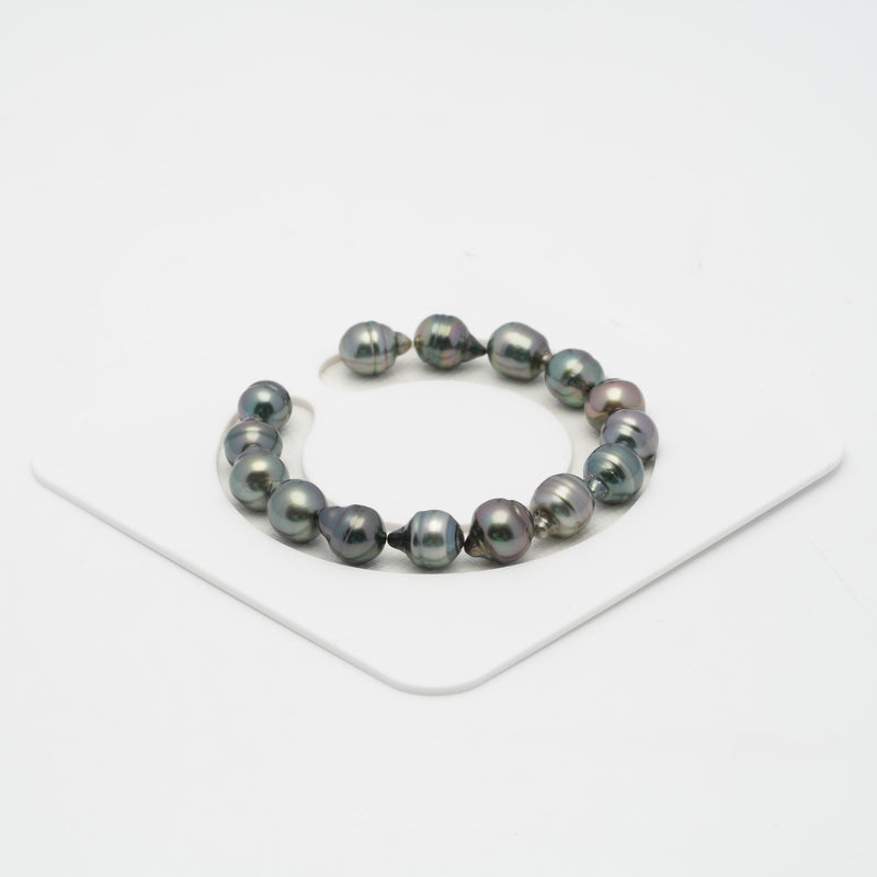 15pcs Mix 8-10mm - CL AAA/AA Quality Tahitian Pearl Bracelet BR2050 OR7