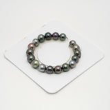 18pcs Multicolor 9-11mm - SB AAA/AA Quality Tahitian Pearl Bracelet BR2160 OR9