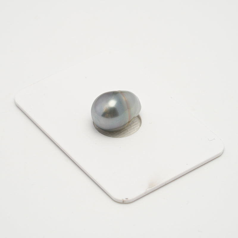 1pcs Silver 10.5mm - SBQ AAA Quality Tahitian Pearl Single LP2028 OR7