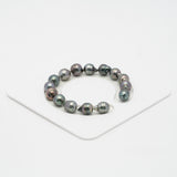 15pcs Mix 8-10mm - CL AAA/AA Quality Tahitian Pearl Bracelet BR2050 OR7