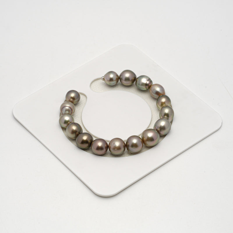 16pcs Yellow 9-11mm - SB AAA/AA Quality Tahitian Pearl Bracelet BR2161