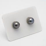 2pcs Purple 8.8mm - SB AA/AAA Quality Tahitian Pearl Pair ER1405 OR7