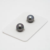 2pcs Purple 8.8mm - SB AA/AAA Quality Tahitian Pearl Pair ER1405 OR7