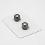 2pcs Purple 8.8mm - SB AA/AAA Quality Tahitian Pearl Pair ER1405 OR7